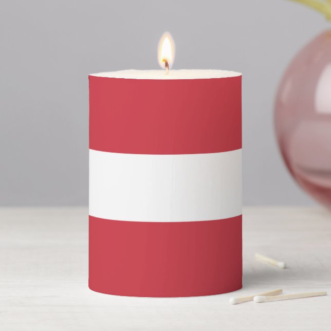 Austria flag pillar candle (In Situ)