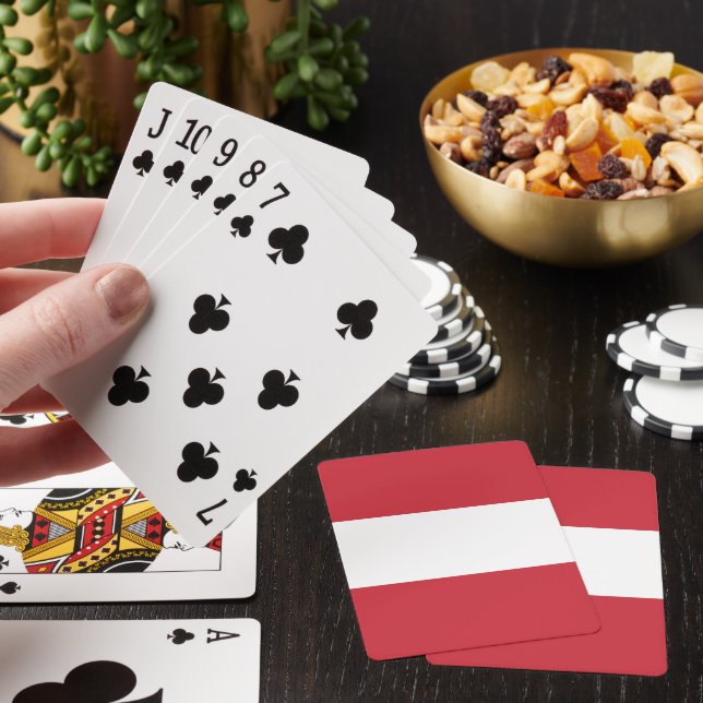 Austria flag poker cards (In Situ)