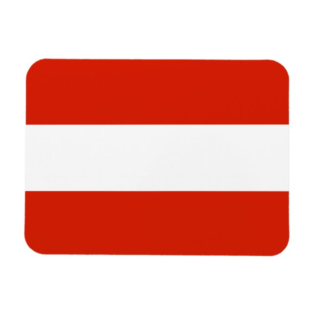 Austria Flag Premium Magnet (Horizontal)