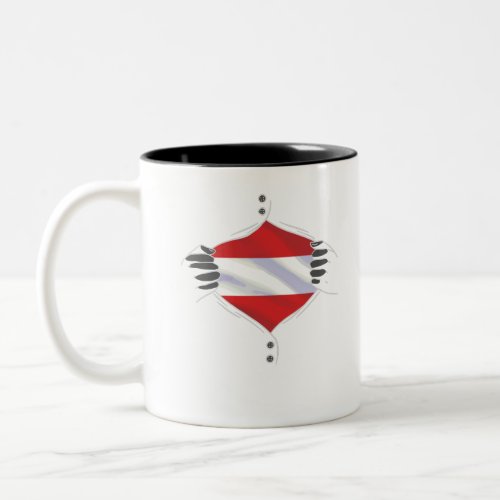 Austria flag proud Two_Tone coffee mug