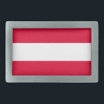 Austria Flag Rectangular Belt Buckle<br><div class="desc">Flag of Austria</div>