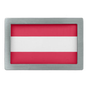 Austria Flag Rectangular Belt Buckle