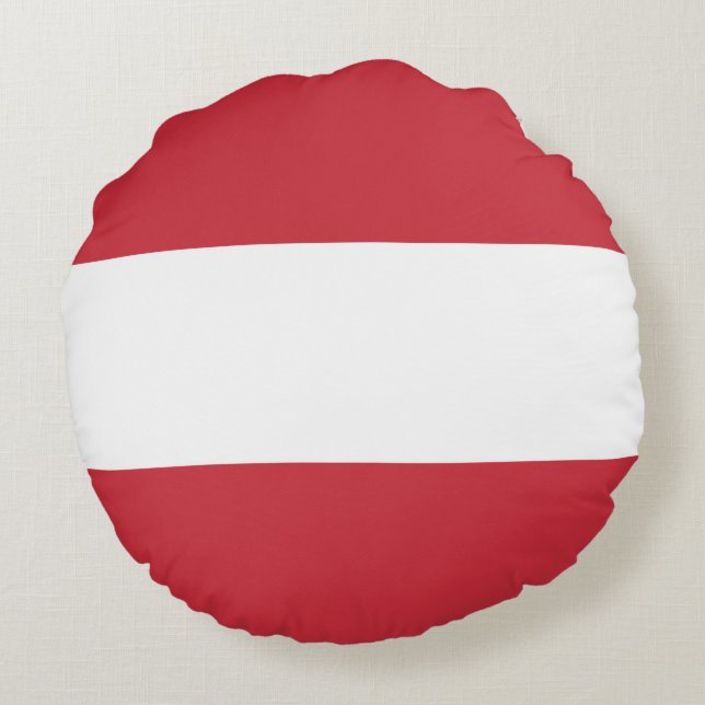 Austria flag round pillow (Back)