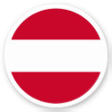 Austria Flag Round Sticker