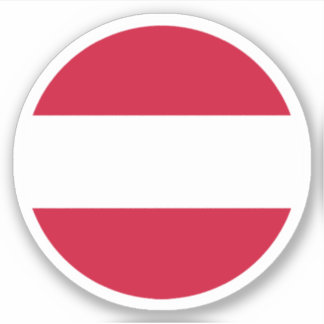 Austria Flag Round Sticker