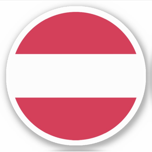 Austria Flag Round Sticker (Front)