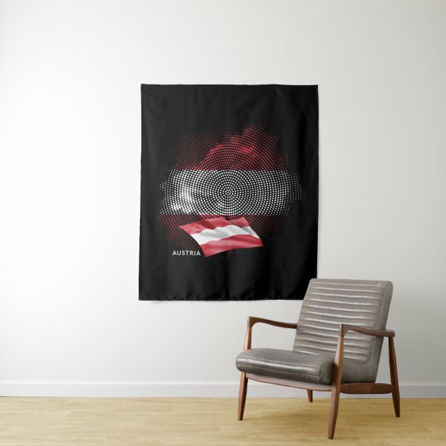 Austria flag tapestry (In Situ)