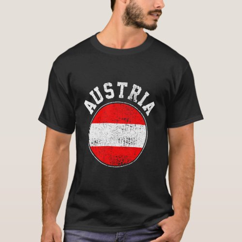 Austria Flag Vintage T_Shirt