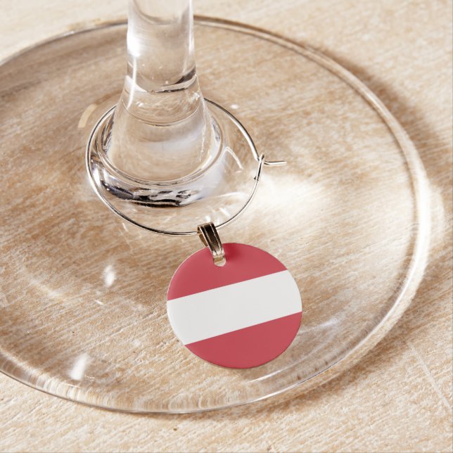Austria flag wine charm (In Situ)