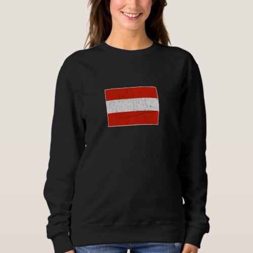 Austria Flag With Vintage Austrian National Colors Sweatshirt
