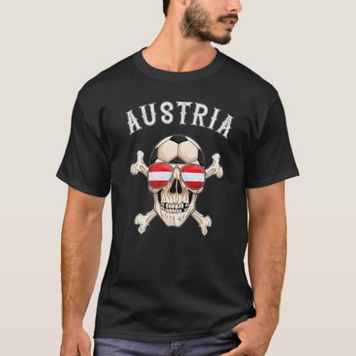 Austria Football Pirates Head Austrian Fan T_Shirt