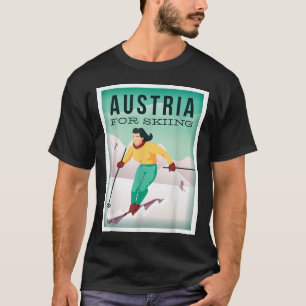 Austria For Skiing Pistensau & Skihaserl Get O T-Shirt