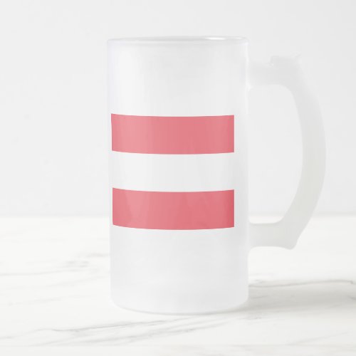 austria frosted glass beer mug