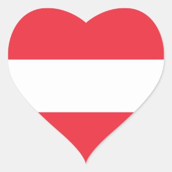 Austria Heart Sticker by flagart at Zazzle