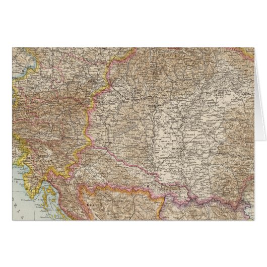 Austria Hungarian Empire Map Cards (Front Horizontal)
