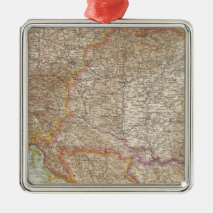 Austria Hungarian Empire Map Metal Ornament