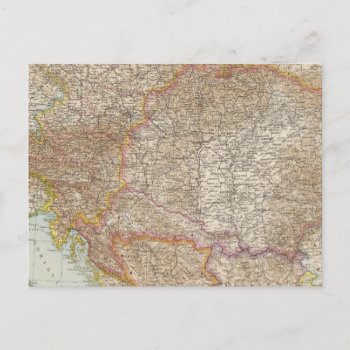 Austria Hungarian Empire Map Postcard by davidrumsey at Zazzle