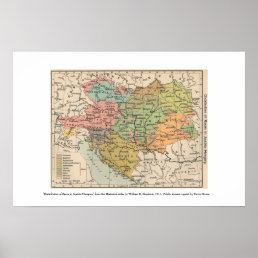 austria hungary 1911 map poster
