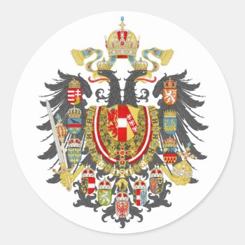 Austria Hungary Empire Classic Round Sticker by GrooveMaster at Zazzle