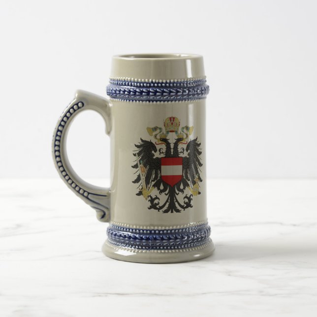 Austria-Hungary flag coat of arms WWI Beer Stein (Left)