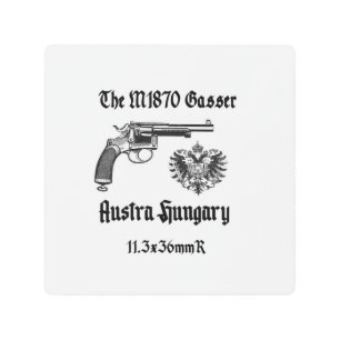 Austria-Hungary Gasser revolver WWI Metal Print