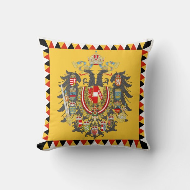 Austria Hungary Throw Pillow (Front)