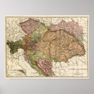 Austria-HungaryPanoramic MapAustria-Hungary Poster