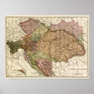 Austria-HungaryPanoramic MapAustria-Hungary Poster