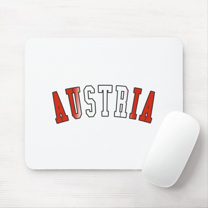 Austria in National Flag Colors Mousepad