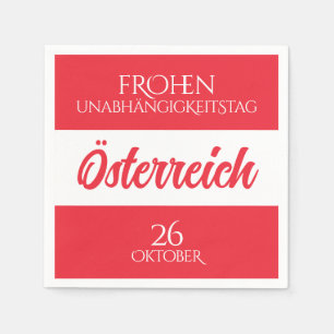 Austria Independence Day Austrian National Flag Napkins