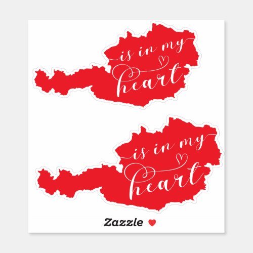 Austria Is In My Heart Sticker