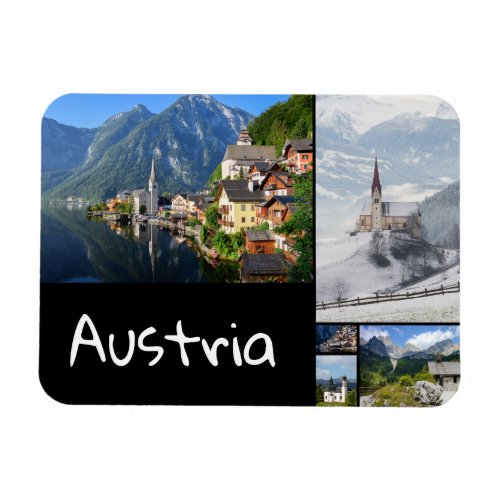 Austria landscapes travel photo collage magnet