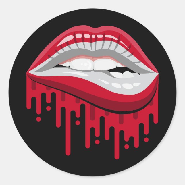 Austria lips pride root flag classic round sticker (Front)