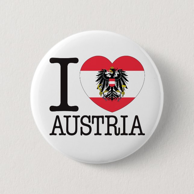 Austria Love v2 Pinback Button (Front)