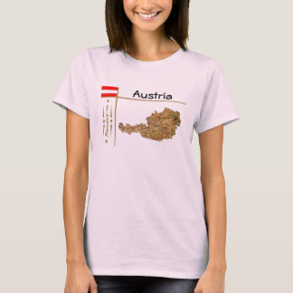 Austria Map + Flag + Title T-Shirt