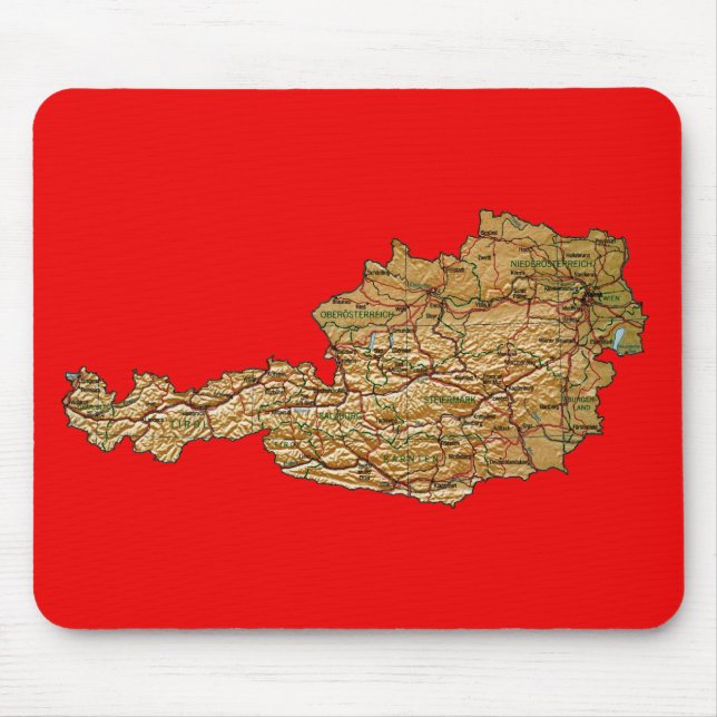 Austria Map Mousepad (Front)