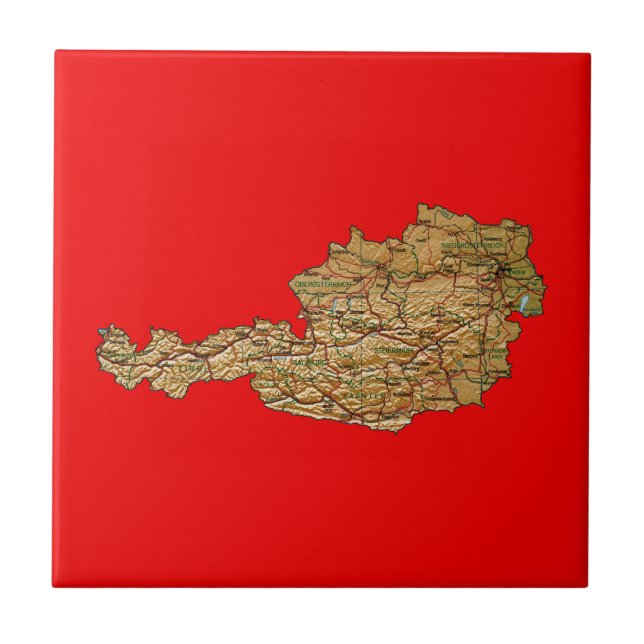 Austria Map Tile (Front)