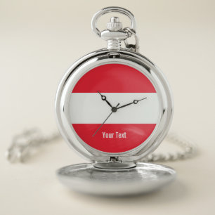 Austria National Flag Pocket Watch