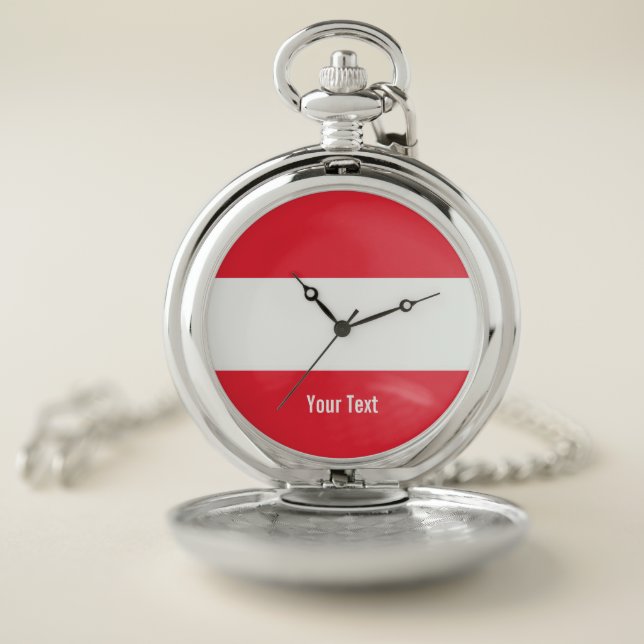 Austria National Flag Pocket Watch (Inside)