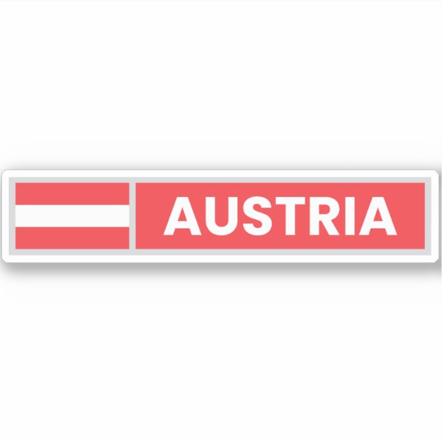 Austria National Flag Sticker (Front)
