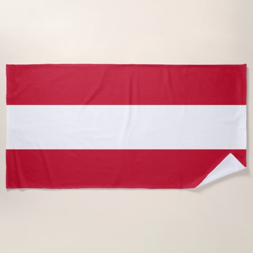 Austria National Flag Team Support Beach Towel