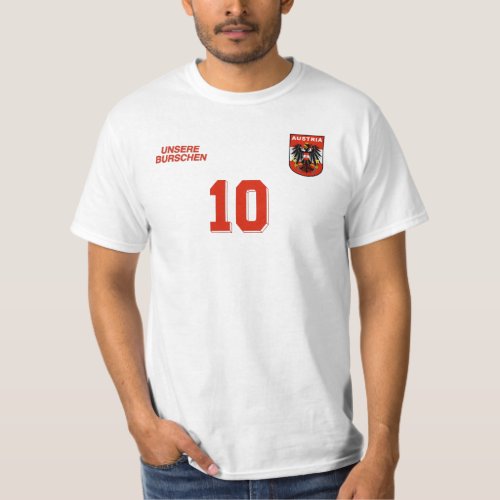 Austria National Football Team Soccer Retro Jersey T_Shirt