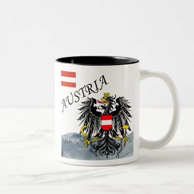 Austria - Osterreich Two-Tone Coffee Mug (Right)