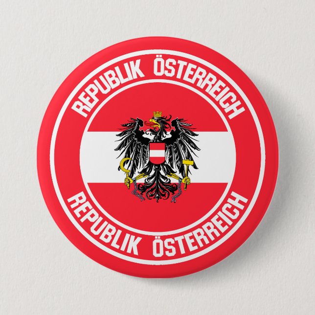 Austria Round Emblem Button (Front)