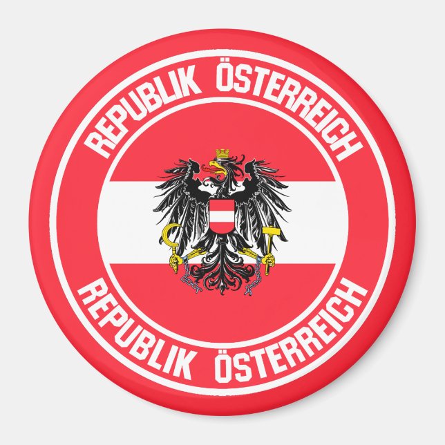 Austria Round Emblem Magnet (Front)