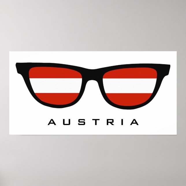 Austria Shades custom text & color poster (Front)
