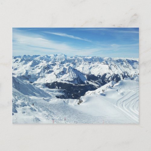 austria ski mountain travel alps snow landscape postcard