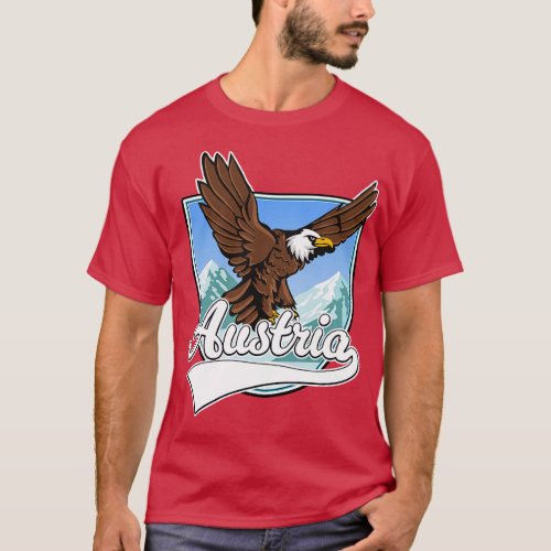 Austria Ski mountains travel patch T_Shirt