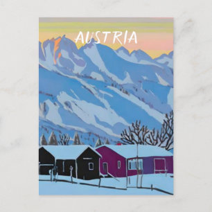 Austria ski postcard