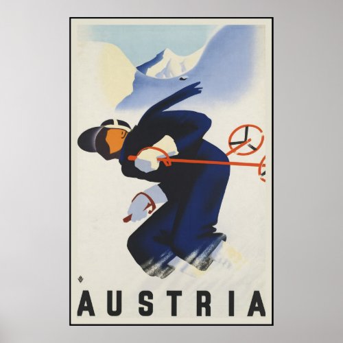 Austria Ski Poster